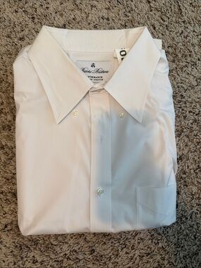 Brooks Brothers Men's White Performance Dress Shirt